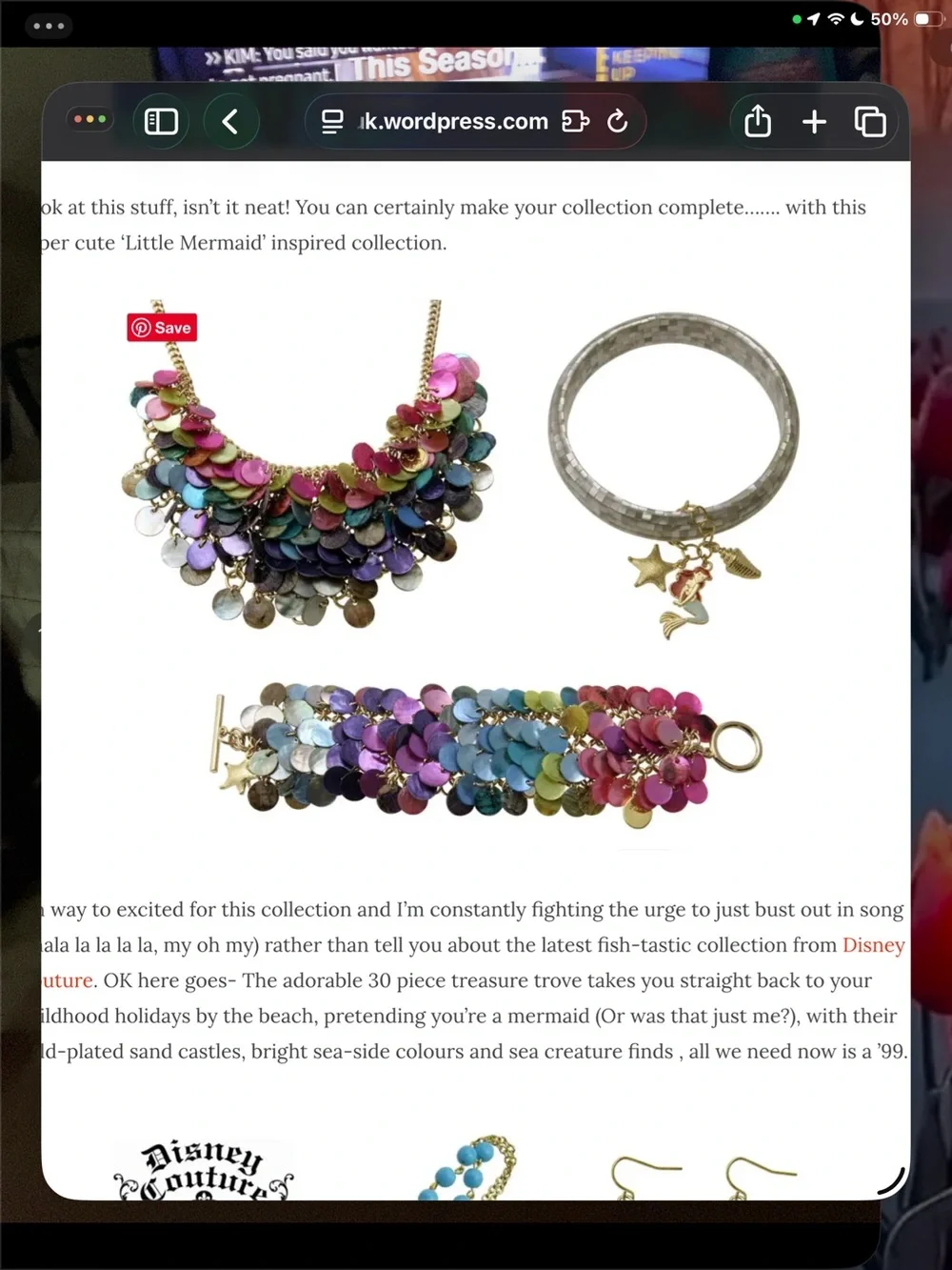 Kids Multicolor Sequin Charm Bracelet with Gold Accents